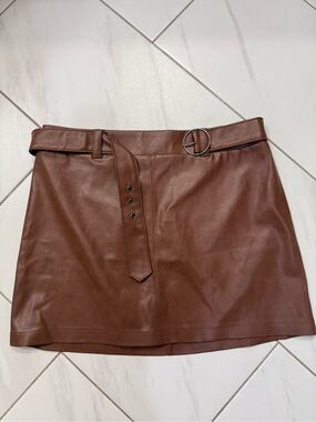 Faux Leather Mini Skirt